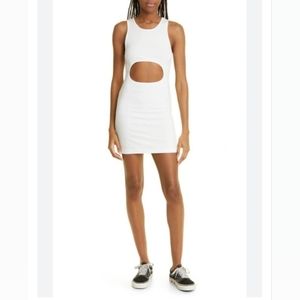 Sandy Liang Riblet Cutout Cotton Rib Tank Dress Size L